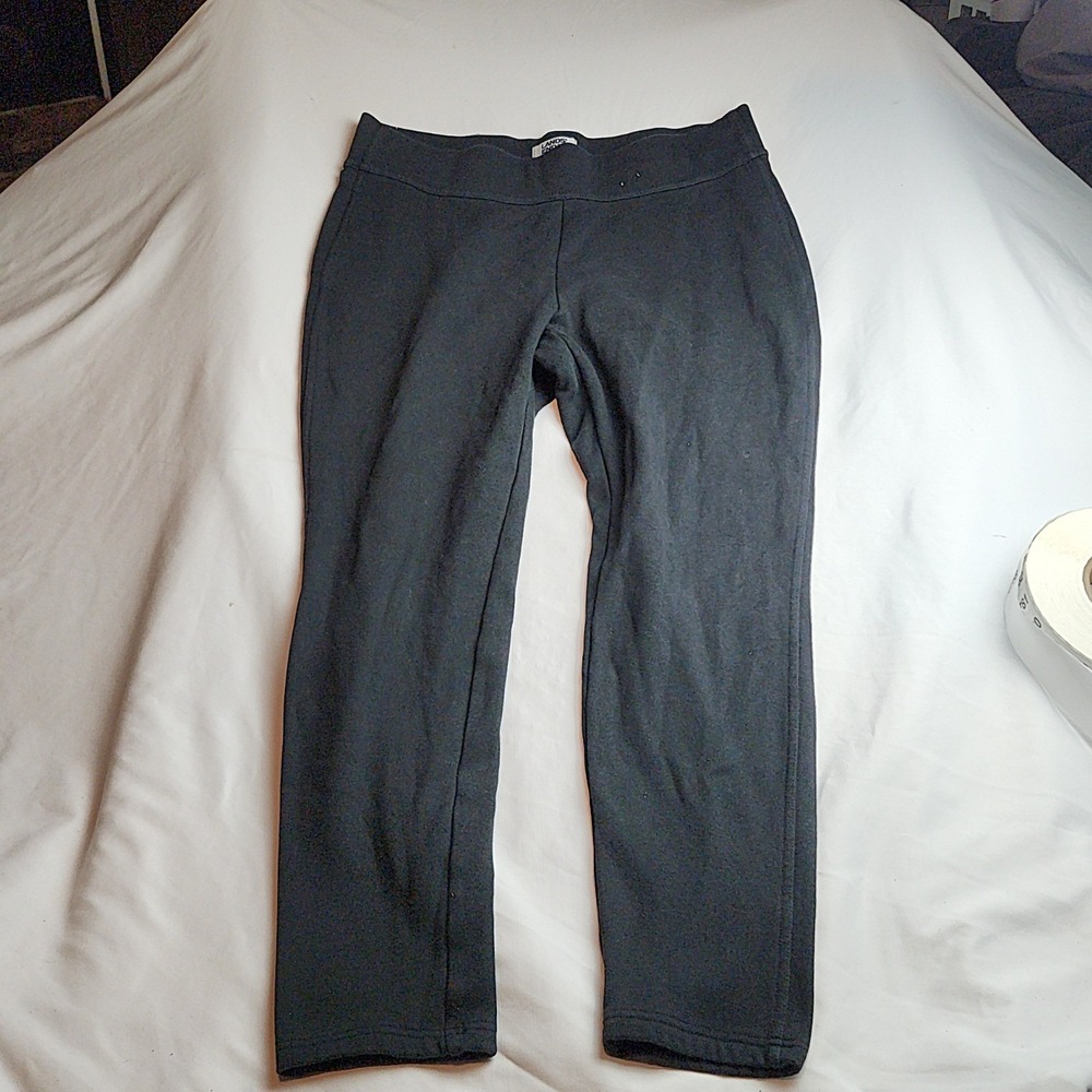 Lands' End Serious Sweats Sweatpants Jogger Dark Charcoal Gray Women's Size XL
